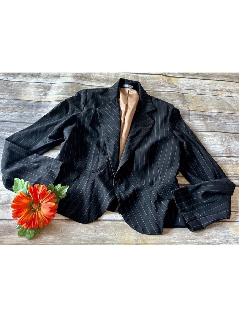 Zinc Black Stripe Blazer-Medium
